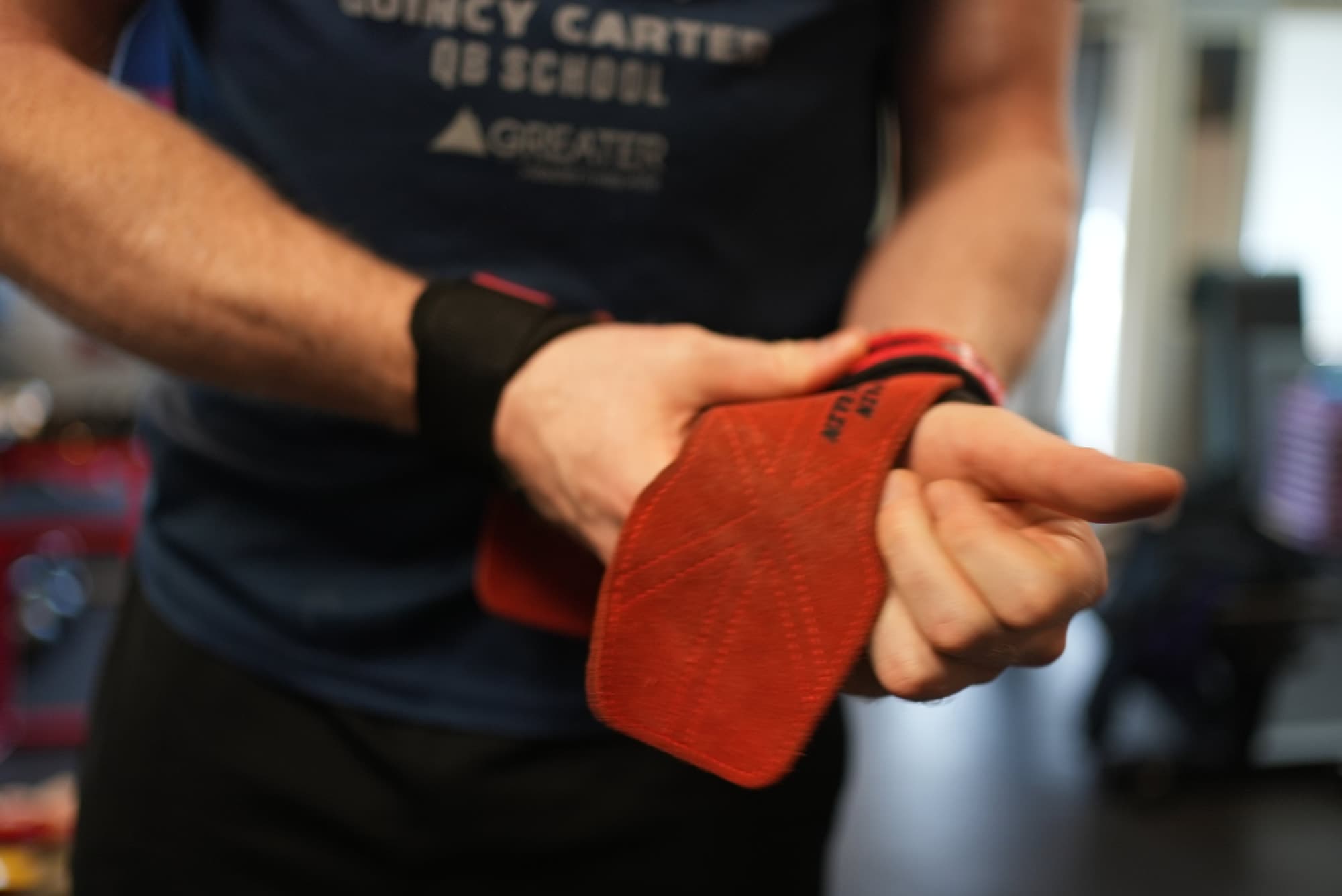 Preparing lifting straps inside PowerHouseATX