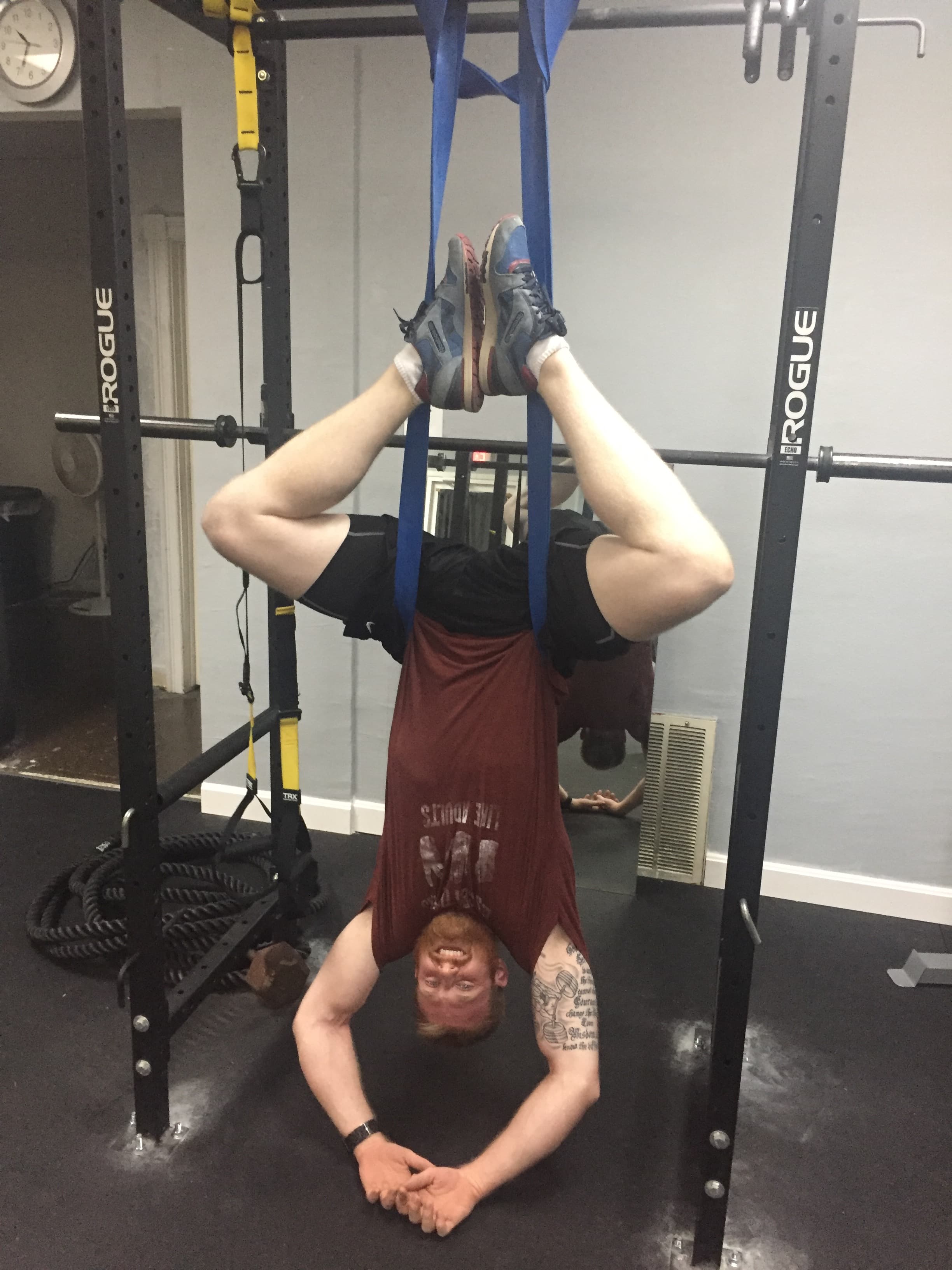 Trey Tucker training inside the PowerHouseATX private gym