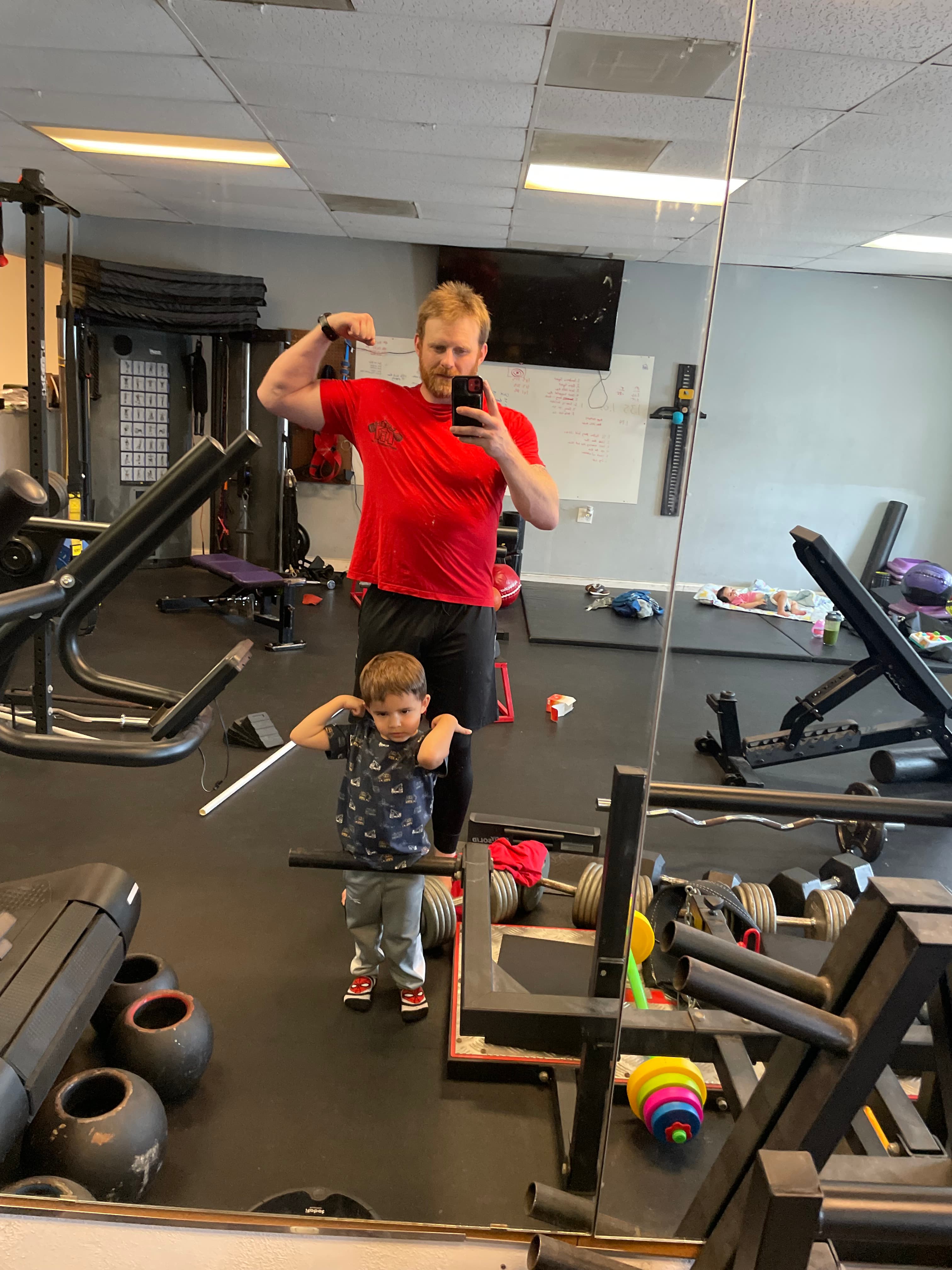 Trey Tucker training with family inside the PowerHouseATX private studio
